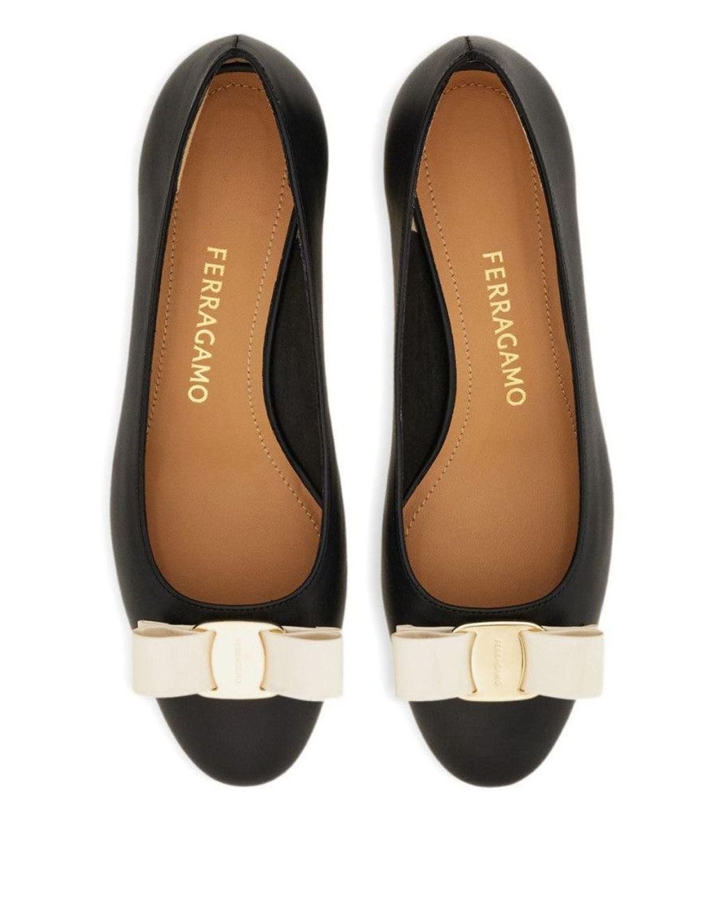 Ferragamo Black Slip On Pumps