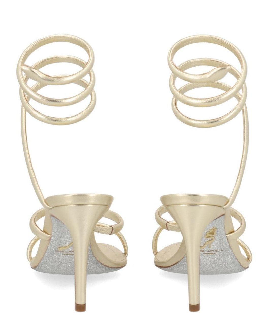 Rene Caovilla Natural Solid Cleo Heels