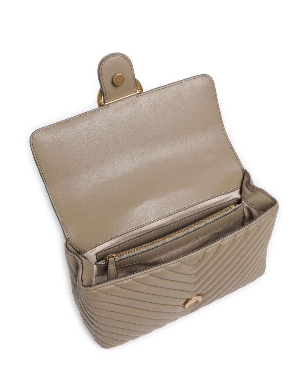 Pinko Metallic Lady Love Puff Medium Satchel