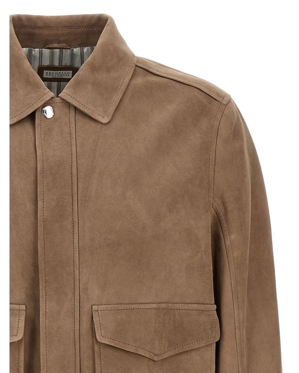 Brunello Cucinelli Brown 'Aviatore' Jacket for men