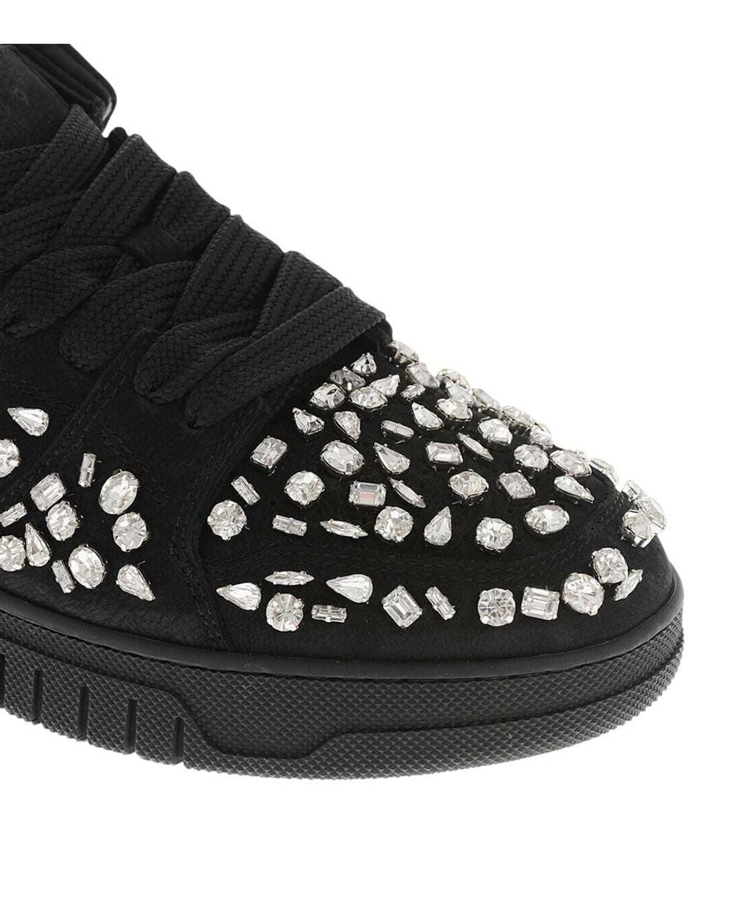 1989 STUDIO Black Low Leather Sneakers for men