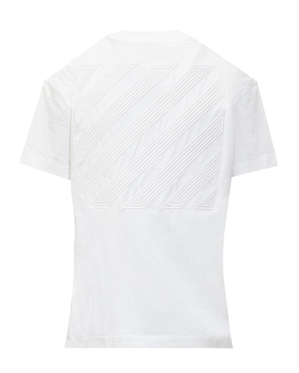 Off-White c/o Virgil Abloh White Diagonal Graphic T-Shirt