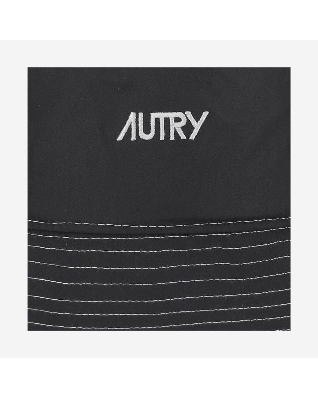 Autry Black Logo Bucket Hat for men
