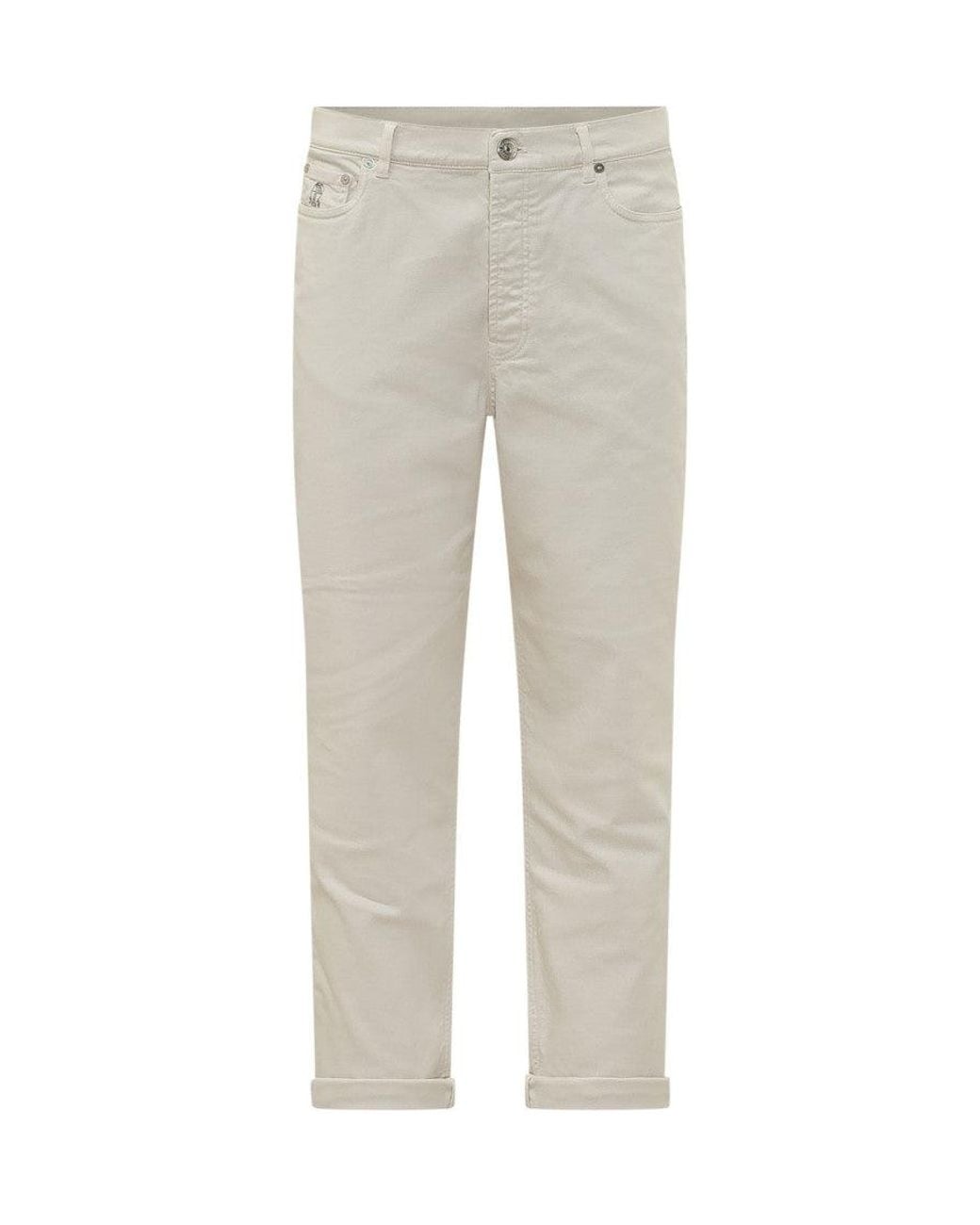 Brunello Cucinelli Gray Painted Jeans for men