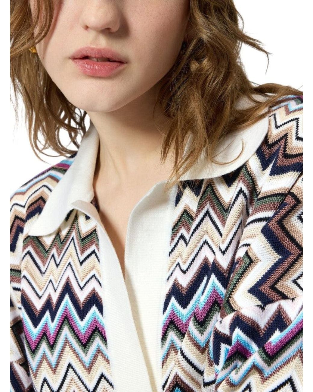 Missoni White Chevron Polo