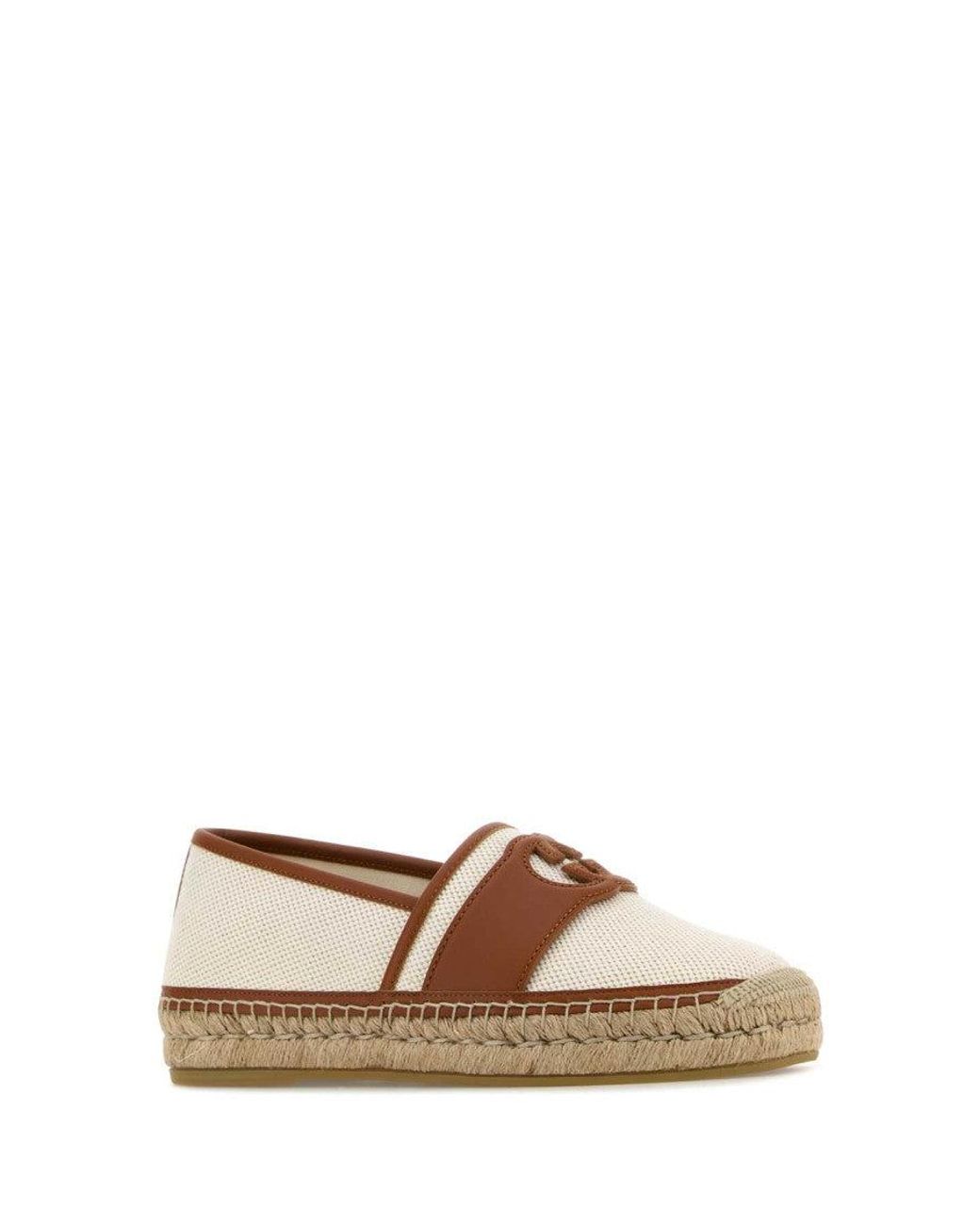 Gucci Brown Ivory Canvas Espadrilles for men