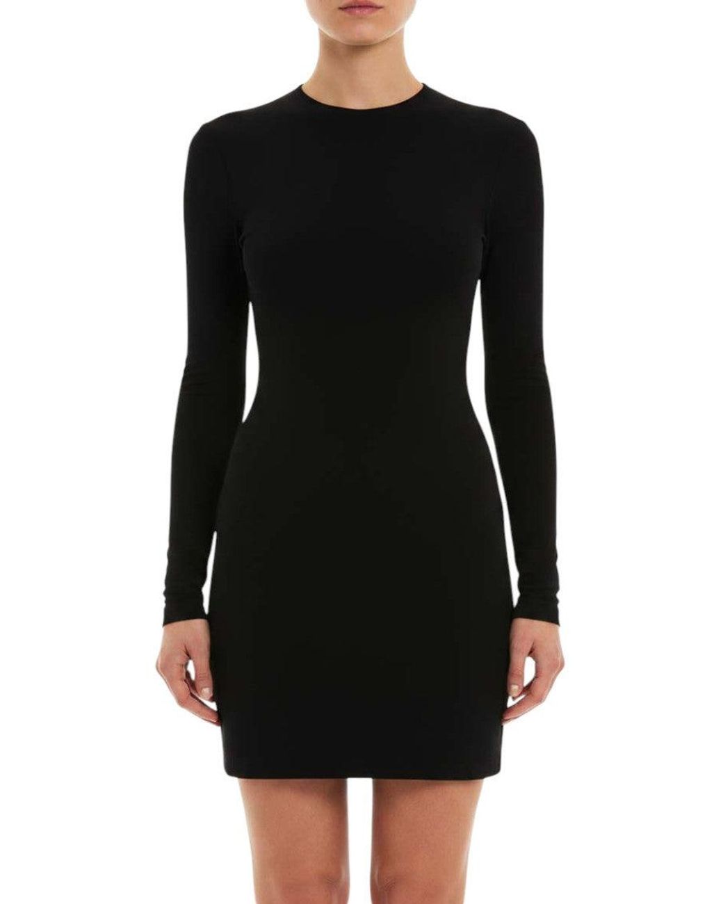 Balenciaga Black Solid Mini Dress