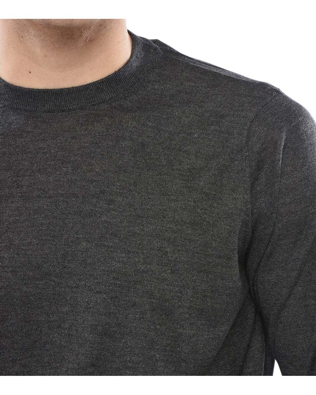 Oliver Lattughi Black Dark Crew Neck Sweater for men
