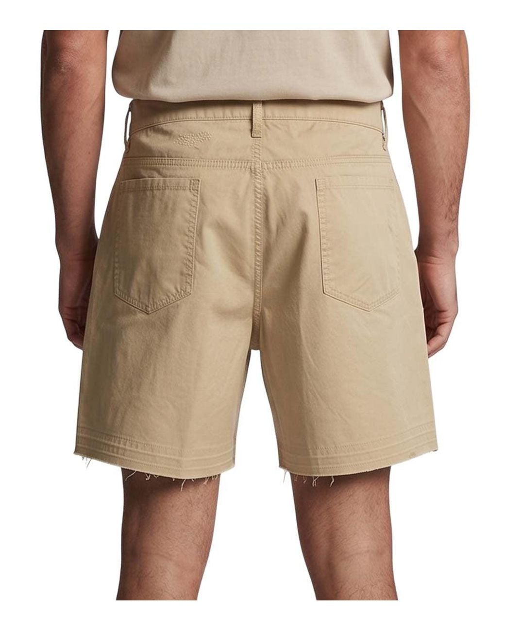 DSquared² Natural Distressed Shorts for men