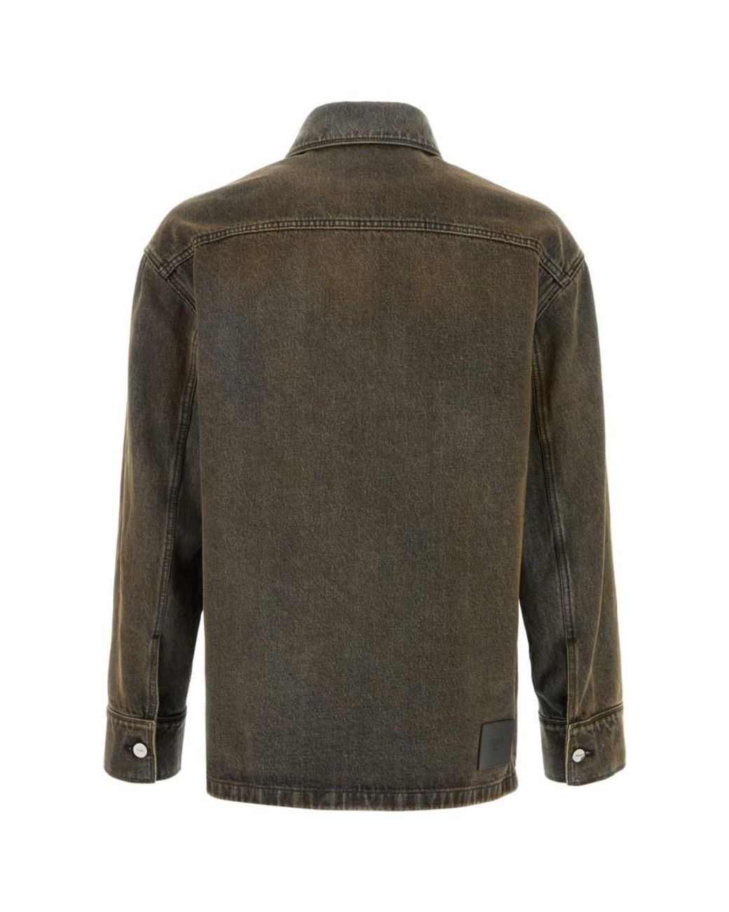 Fendi Green Solid Shirt Jacket for men