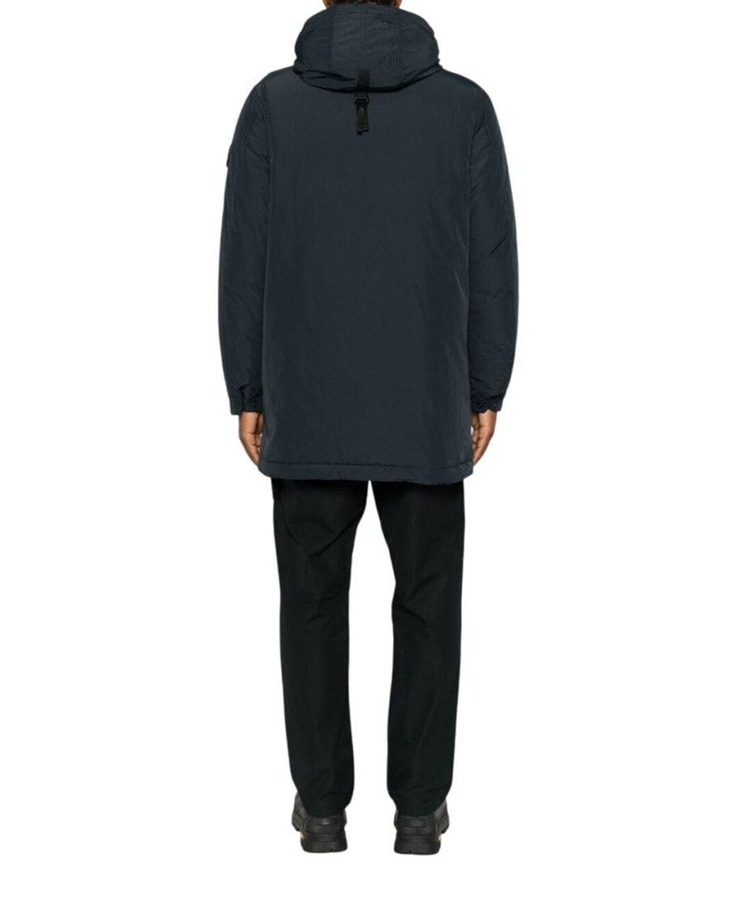 Stone Island Blue Logo Hood Jacket for men