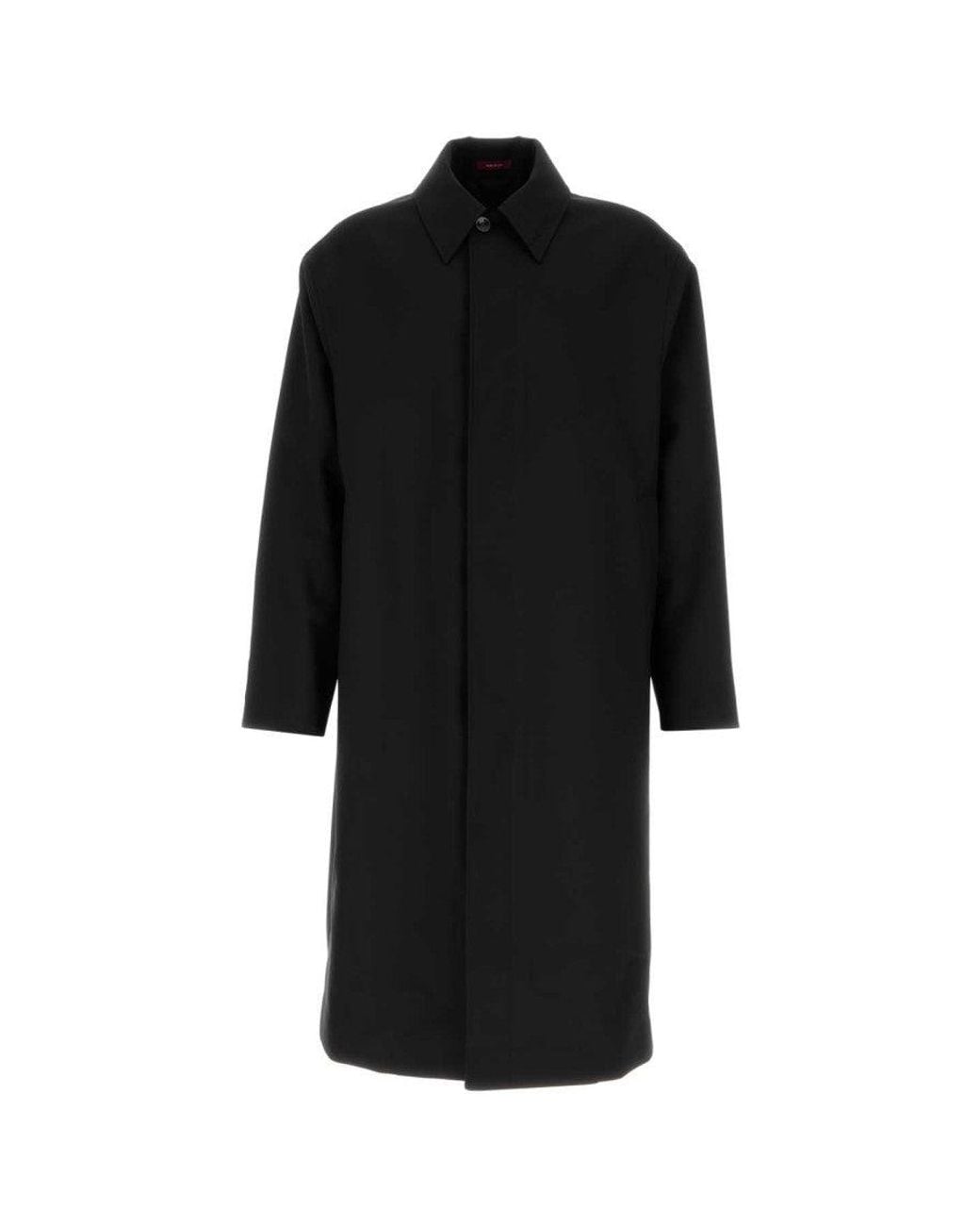 Gucci Black Wool Overcoat for men