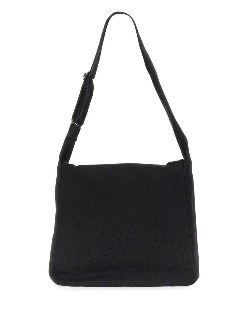 Our Legacy Black Textured Large Crossbody Bag for men