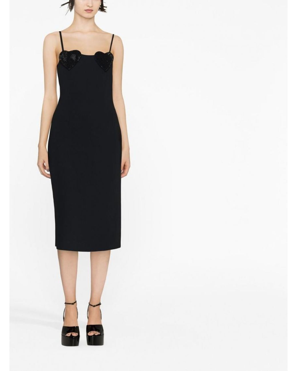 Blumarine Black Rhinestones Embellished Mini Dress