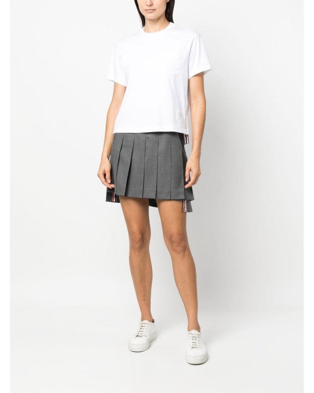 Thom Browne White Boxy Fit T-Shirt
