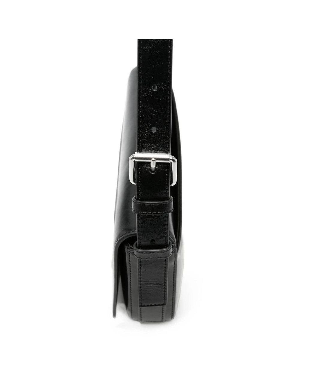 Alexander Wang Black Punch Flap Medium Shoulder Bag