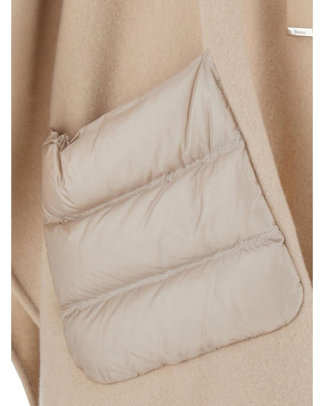 Herno Natural Wool And Nylon Cape