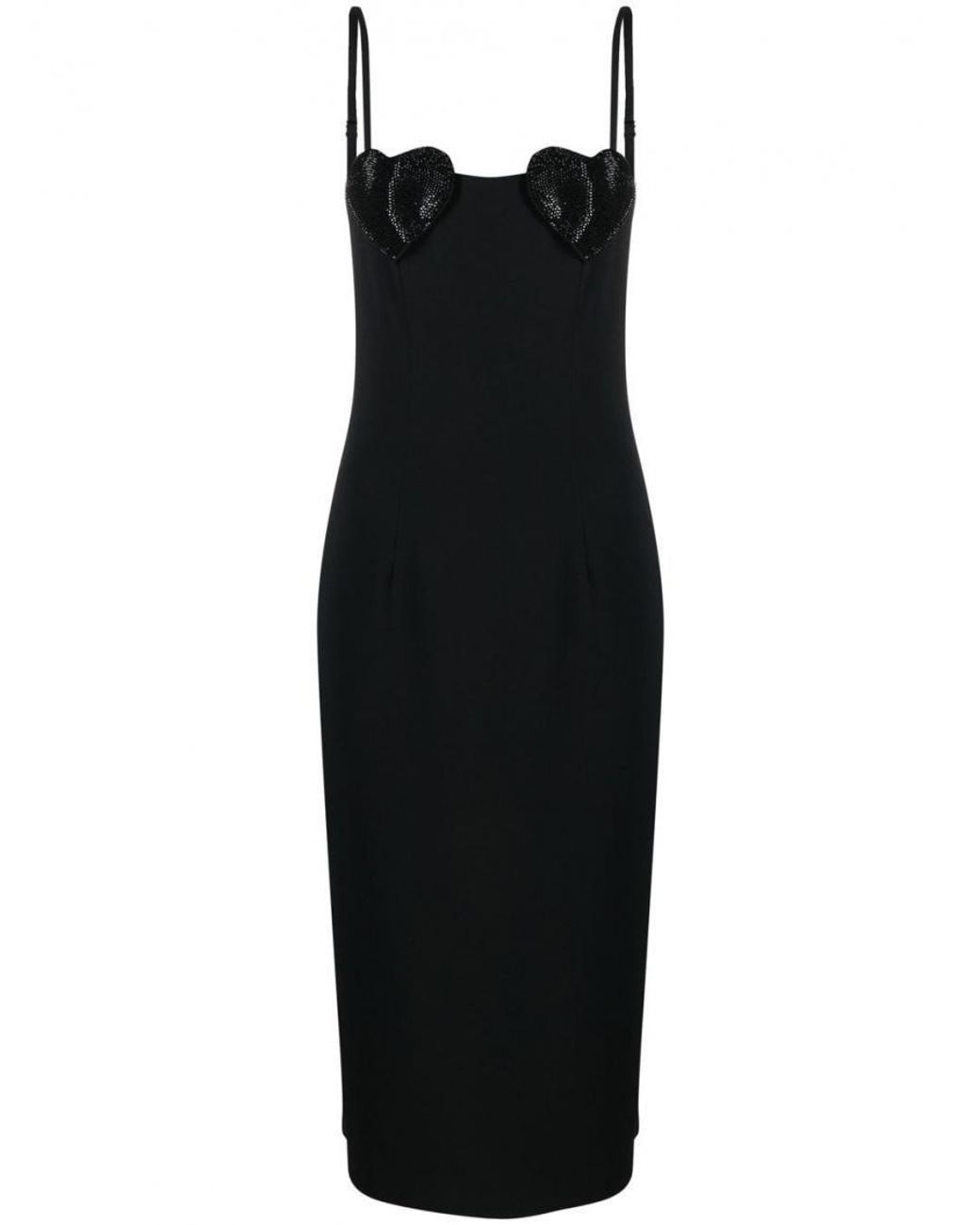 Blumarine Black Rhinestones Embellished Mini Dress