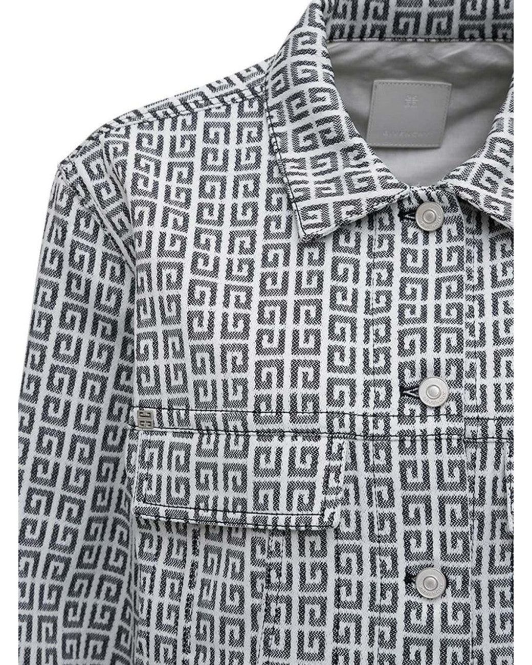 Givenchy Gray Logo Shirt Collar Jacket