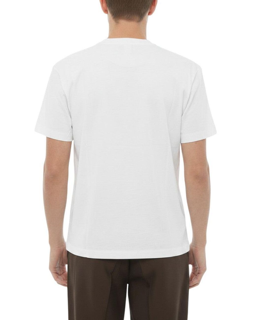 Neil Barrett White Slim Crew Neck T-Shirt for men
