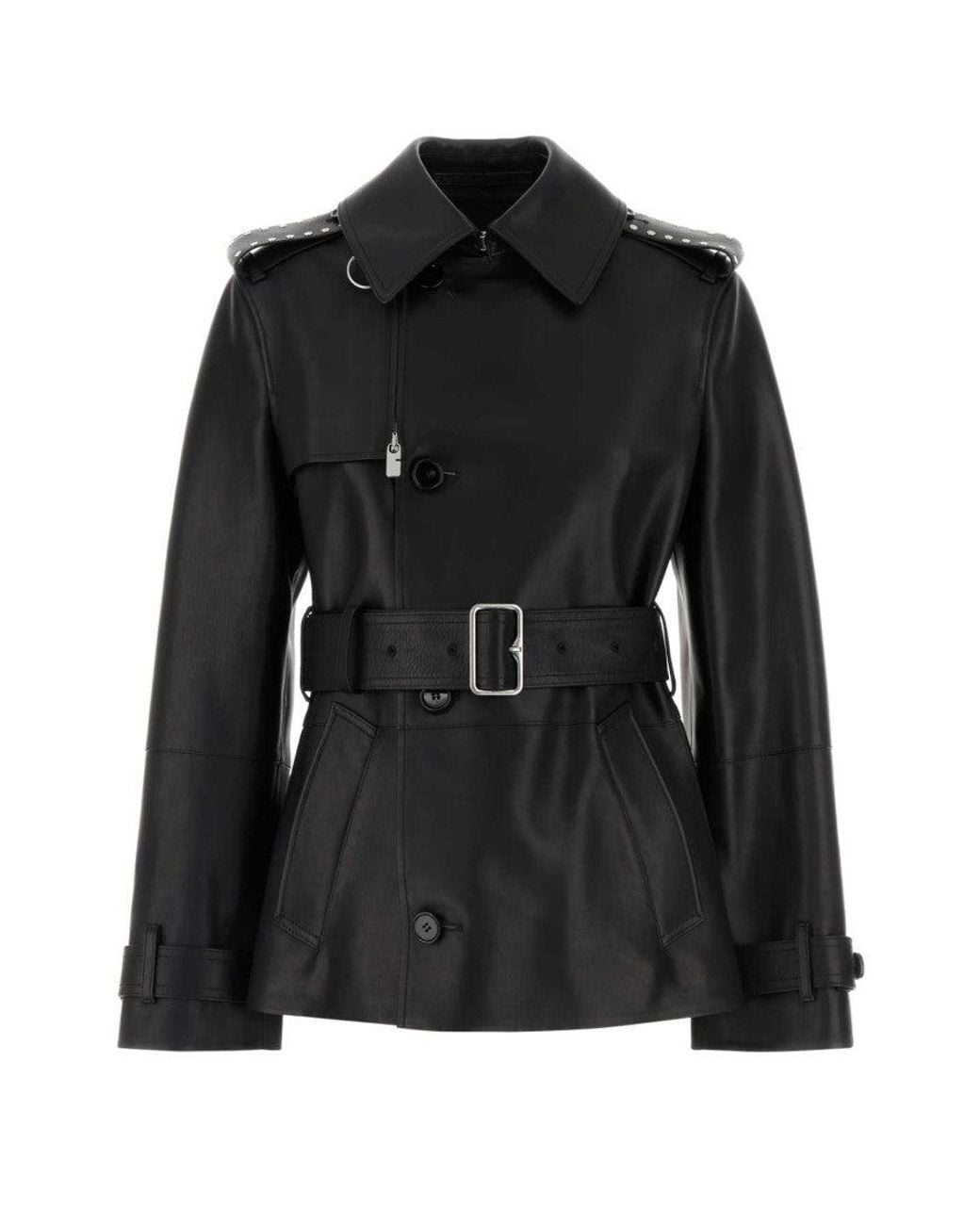 Burberry Black Leather Jacket