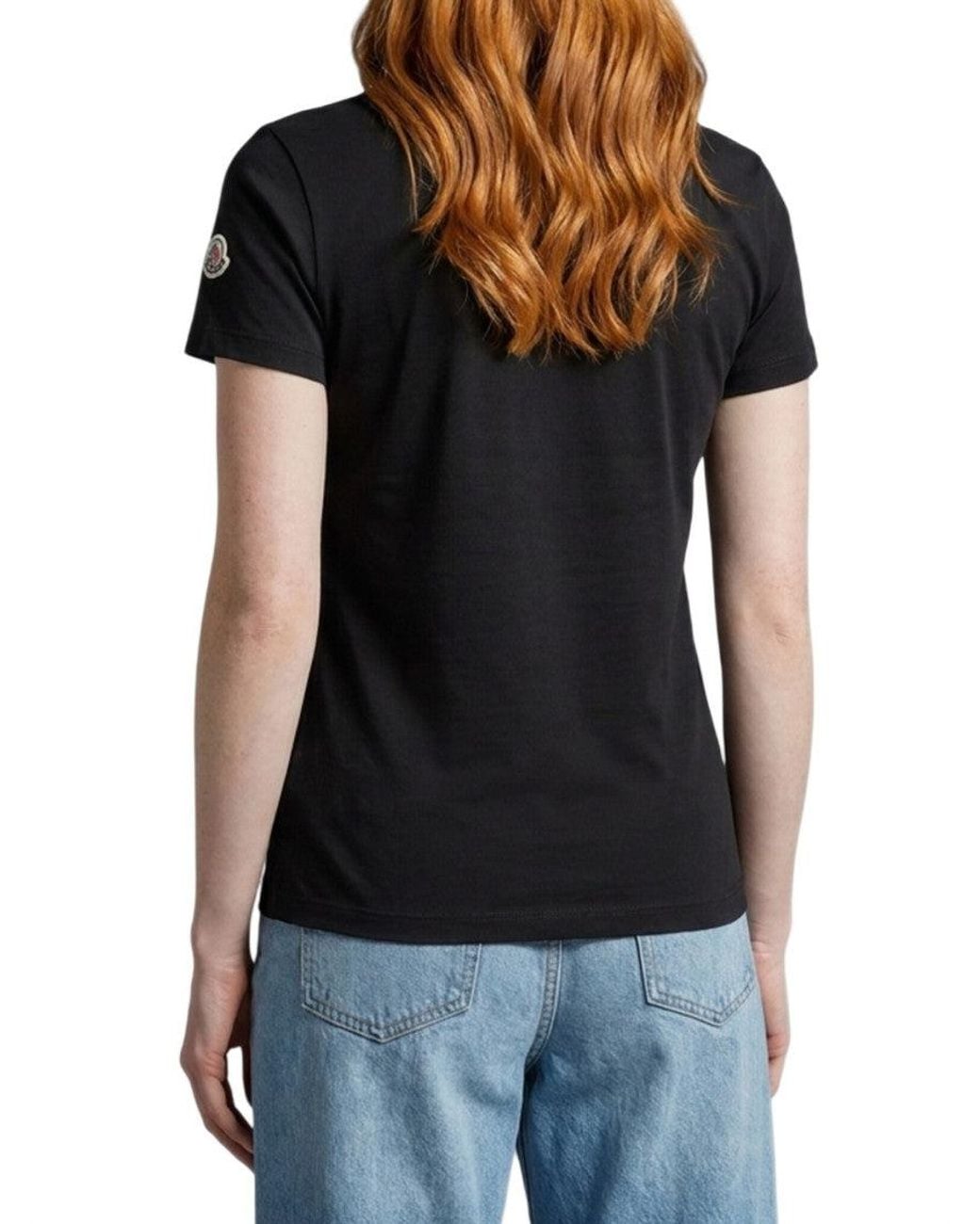 Moncler Black Logo Crew Neck T-Shirt