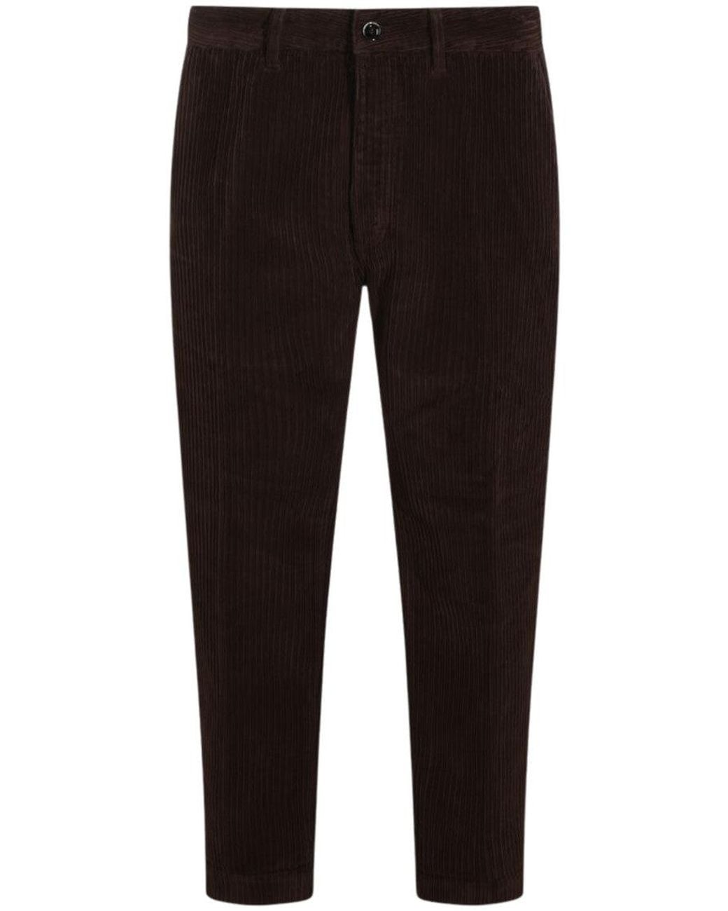 Nine:inthe:morning Black Dark Corduroy Trousers for men