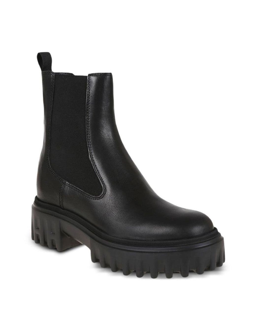 Hogan Black Sophisticated Ankle Boots With Sole