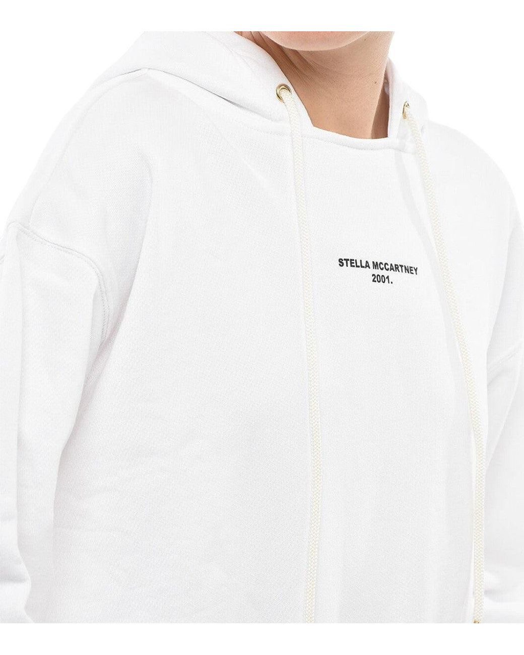 Stella McCartney White Logo Hood Hoodie