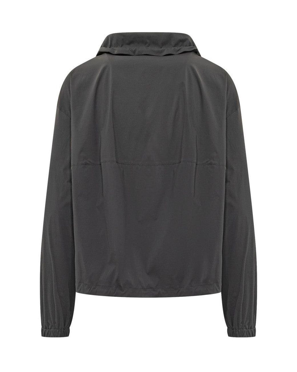 Herno Black Solid Shirt Collar Jacket