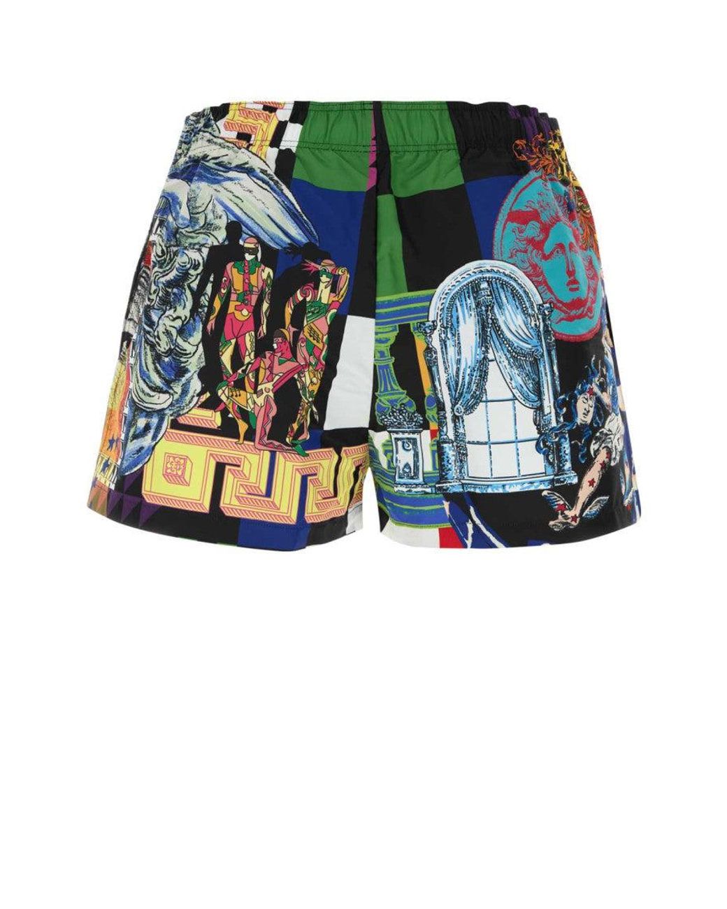 Versace Multicolor Versatile Polyester Swim Shorts For for men