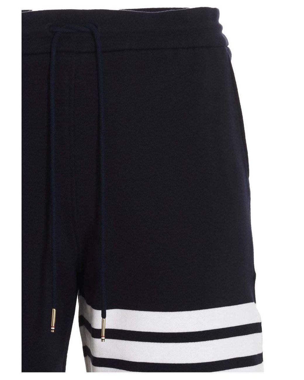 Thom Browne Blue Stripes Shorts for men