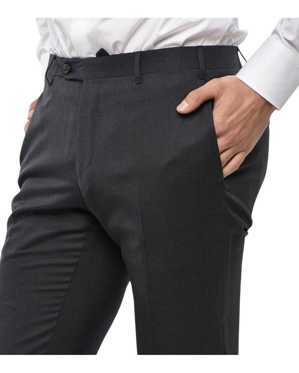 Corneliani Black Tailored Pants for men