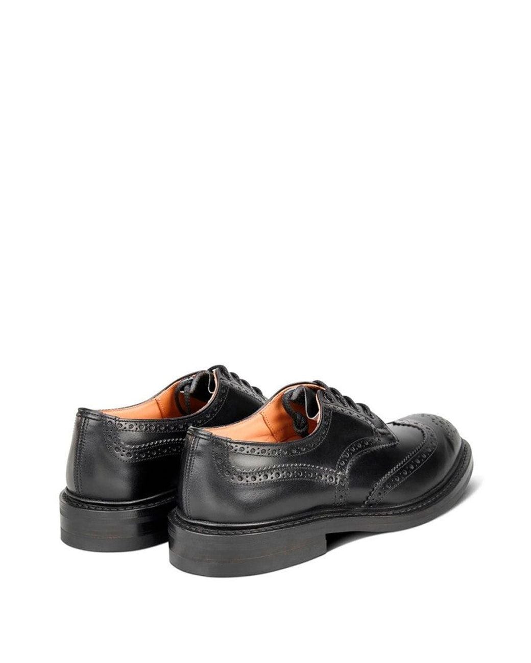 Tricker's Gray Leather Lace Up Shoes for men