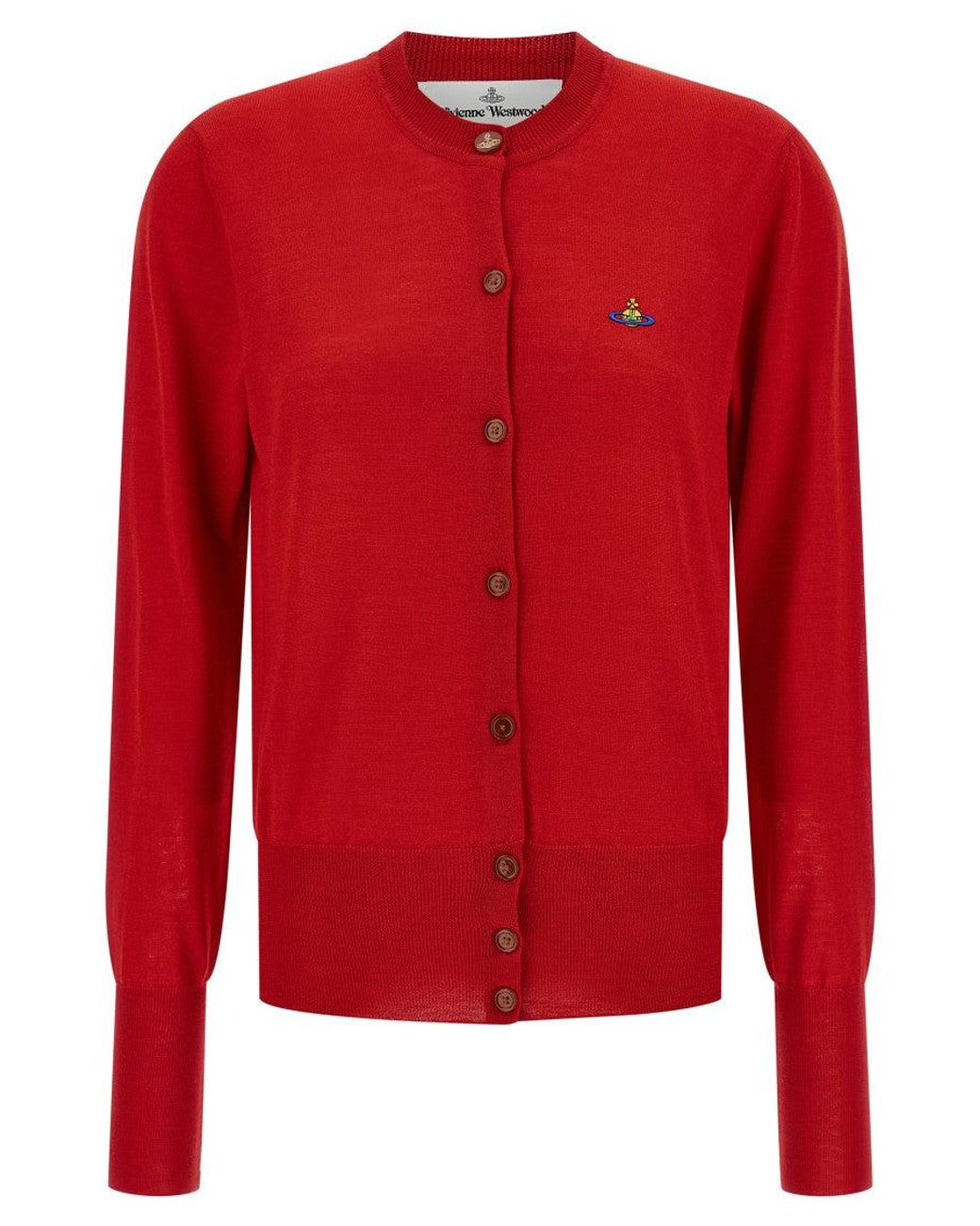 Vivienne Westwood Red Round Neck Cardigan