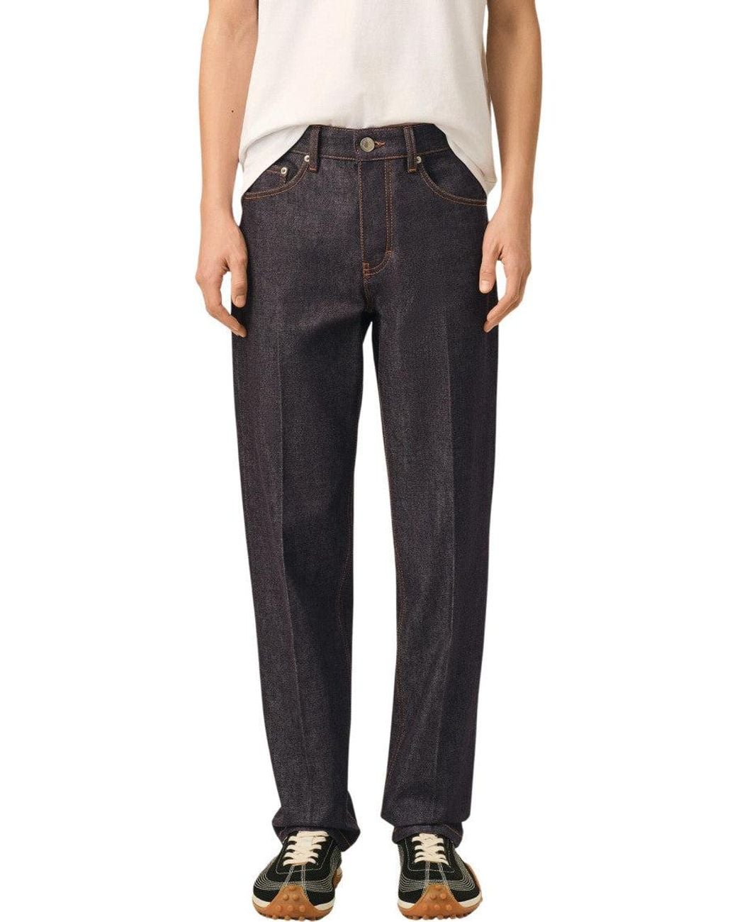 AMI Blue Dark Regular Jeans for men