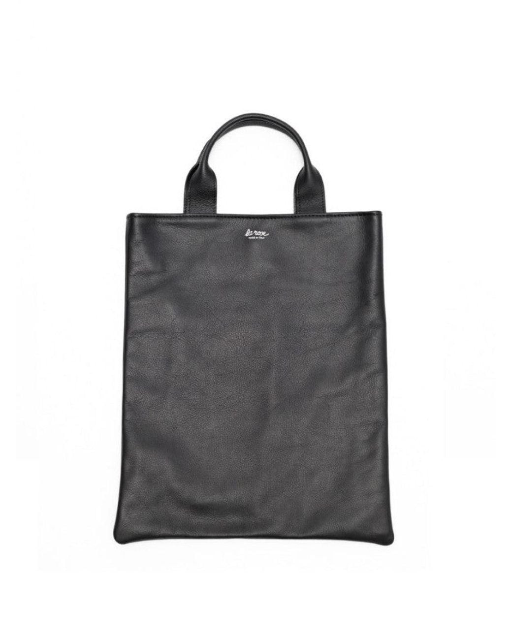 LA ROSE Black Logo Tote