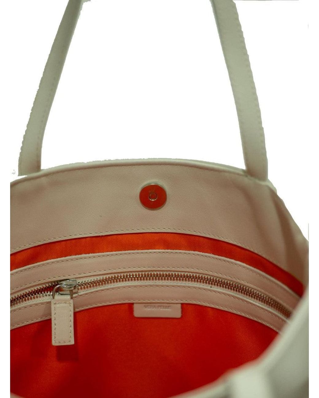 LA ROSE Natural Ivory Leather Tote