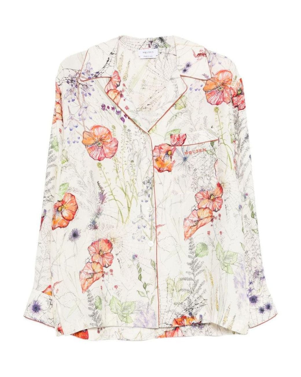 McQueen White Printed Regular Shirt