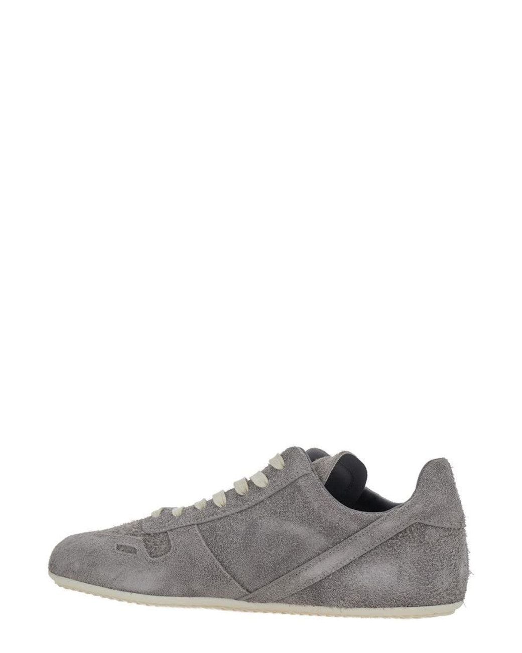 Rick Owens Gray Lace Up Sneakers for men