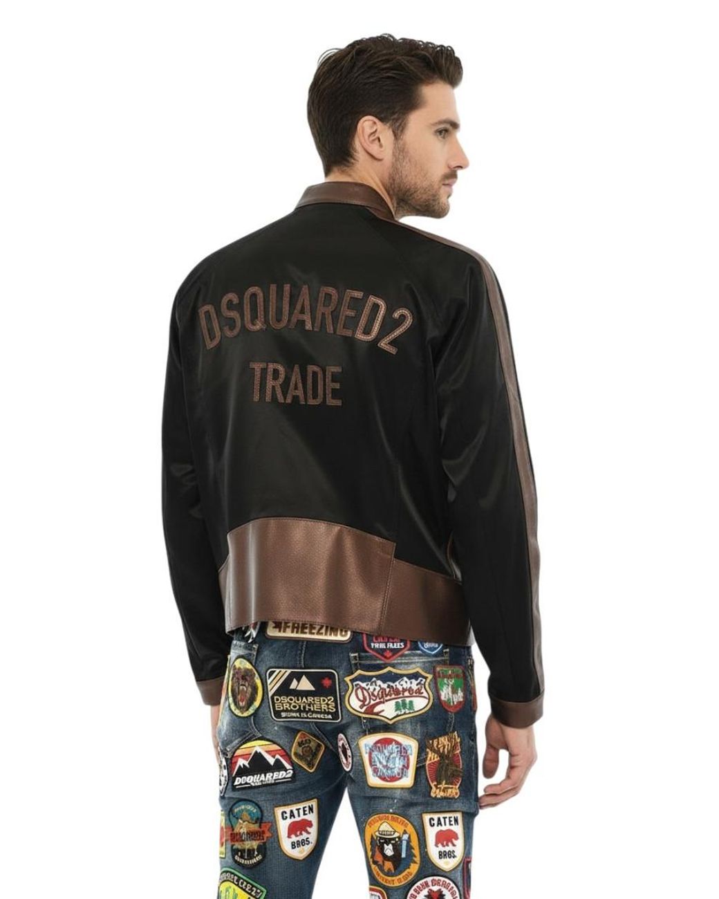 DSquared² Black Mandarin Collar Jacket for men