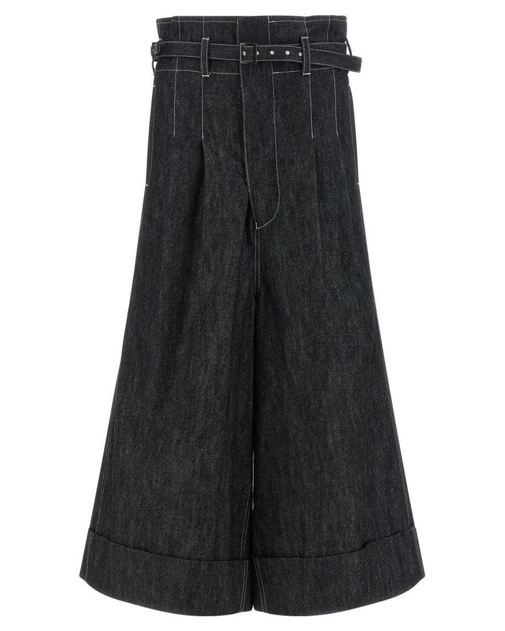Junya Watanabe Black Relaxed High Rise Jean
