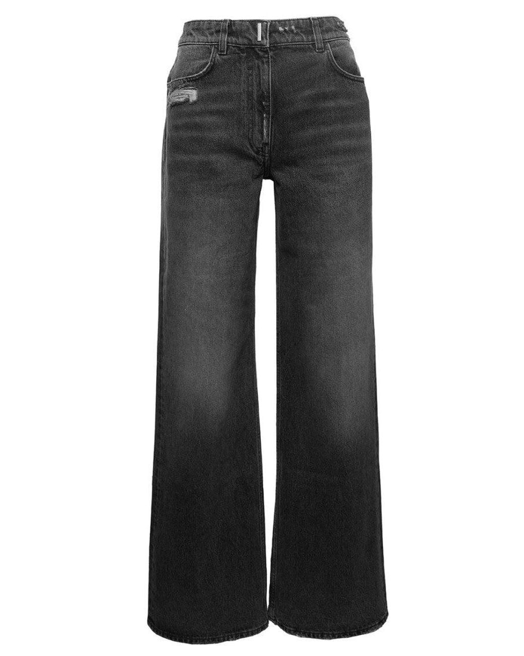 Givenchy Black 5-Pocket Style Wide Jeans