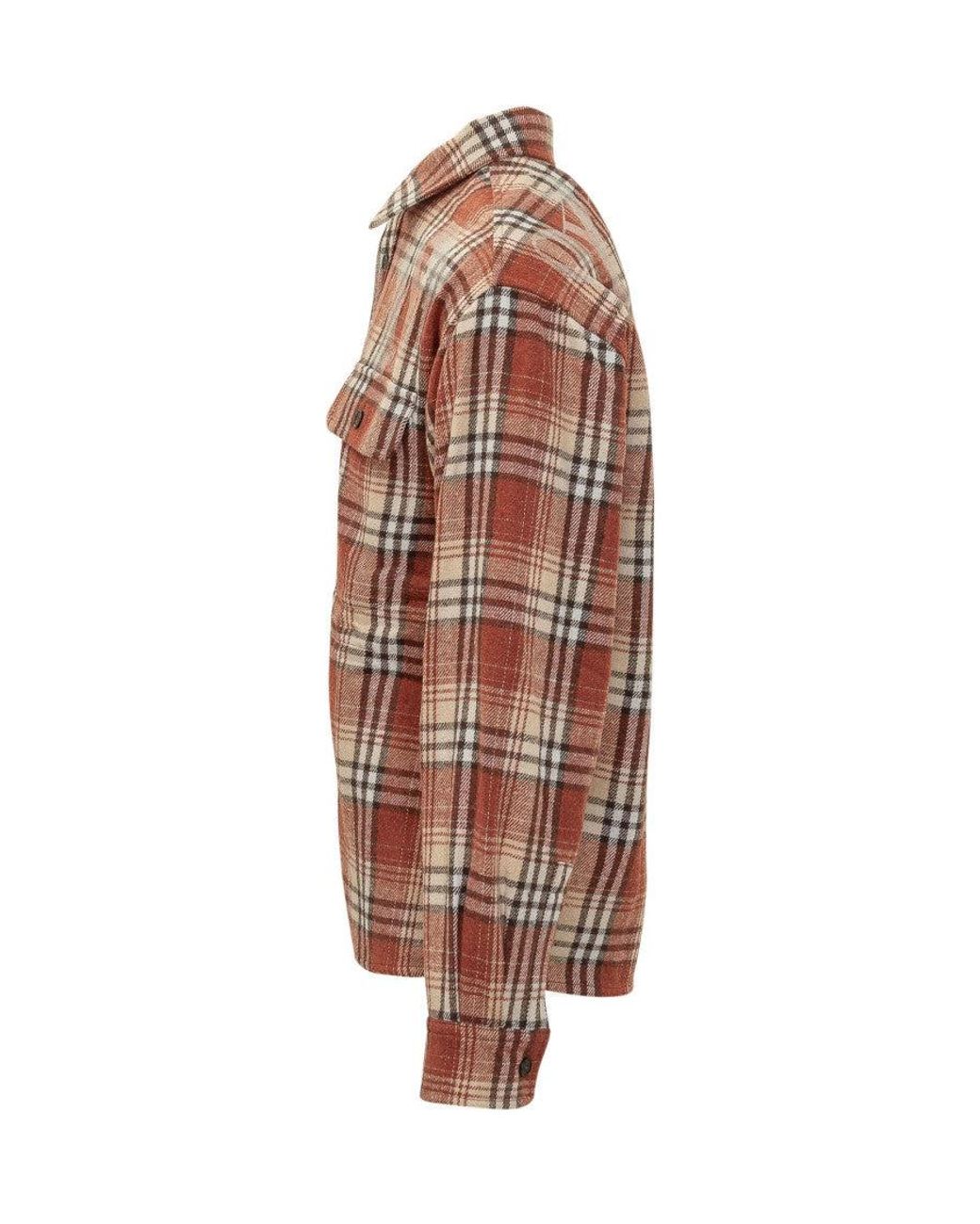 Palm Angels Brown Regular Check Shirt for men