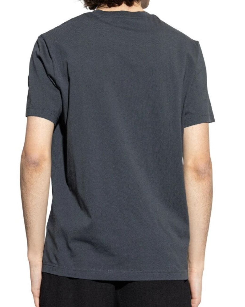 Moncler Blue Crew Neck T-Shirts for men