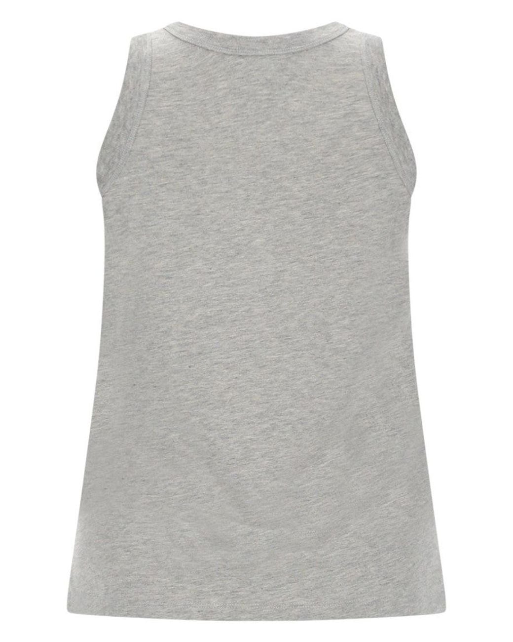 Loulou de Saison Gray Solid Round Neck Top