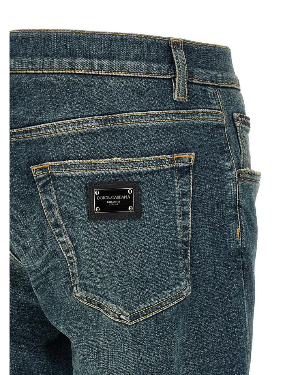 Dolce & Gabbana Blue Slim Jeans for men