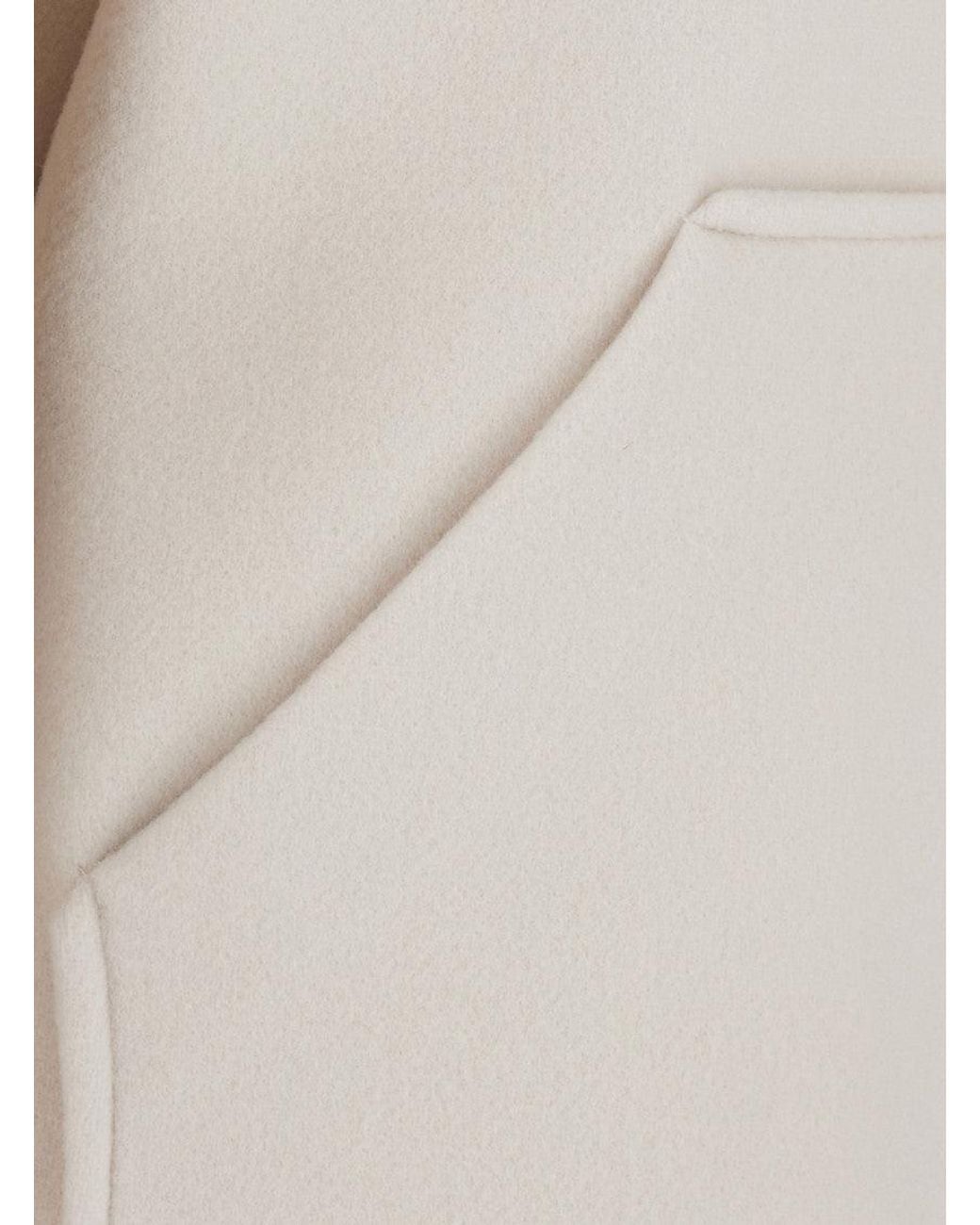 Semicouture White Solid Shirt Collar Jacket