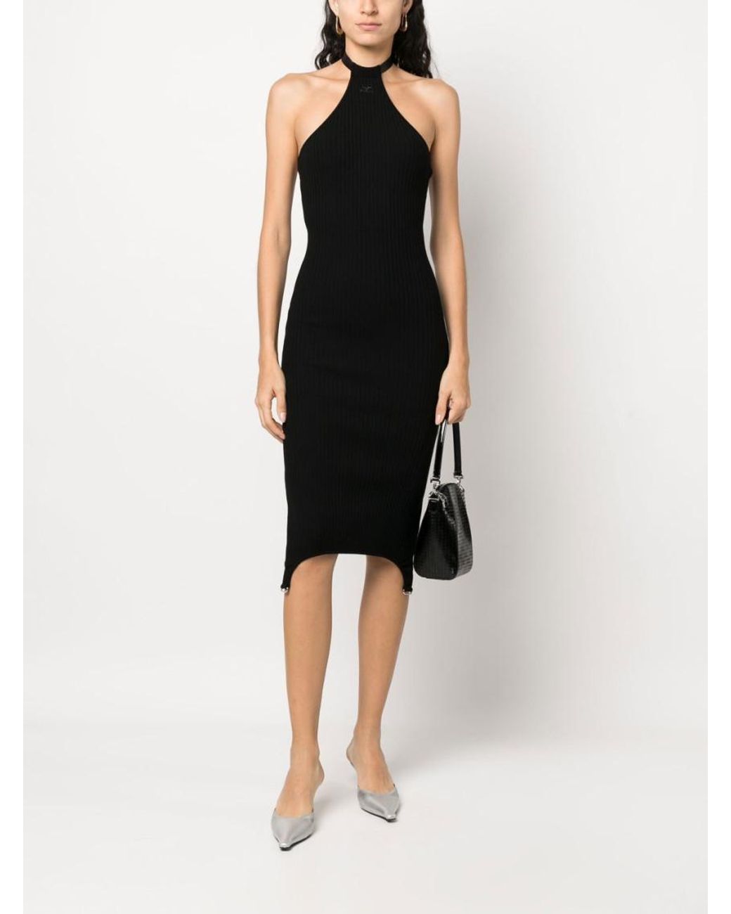 Courreges Black Sleeveless Long Dress