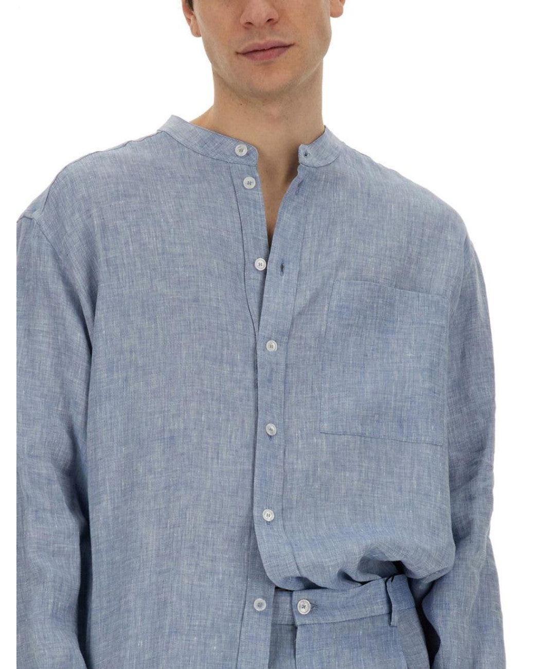 Dolce & Gabbana Blue Light Oversized Shirt for men